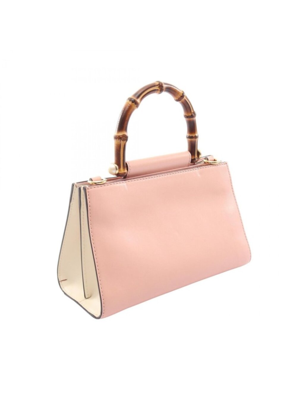 Gucci Nymphaea Bamboo 2-Way Pink Leather Shoulder Bag - Picture 2 of 12